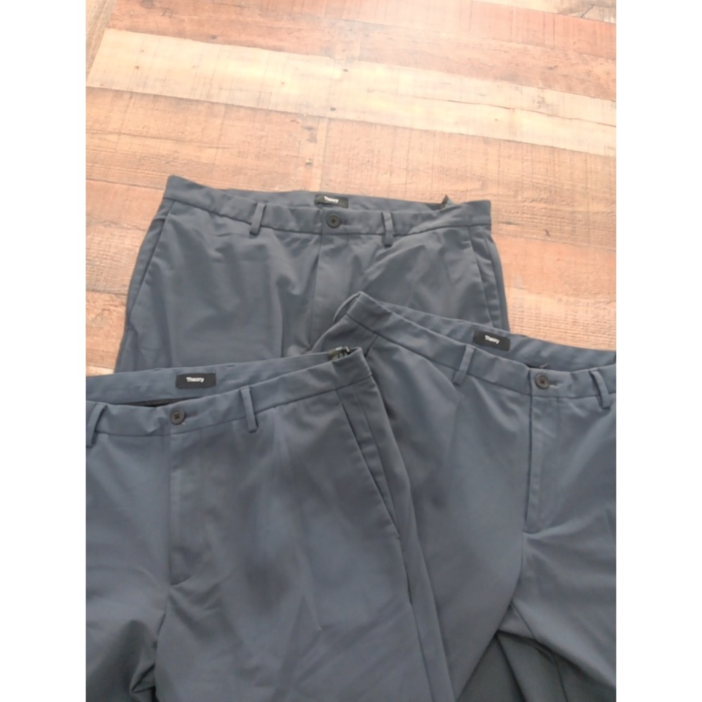 Lot Of 3 Theory Pants Mens Sz 34 Gray Dress Pants 2600